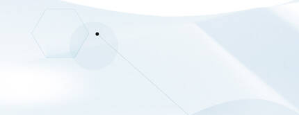 Une illustration abstraite en tons de blanc, presentant des formes geometriques transparentes et un point noir.